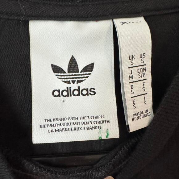 Adidas Originals colorful koi fish trefoil logo black graphic tee size Small - Picture 5 of 6